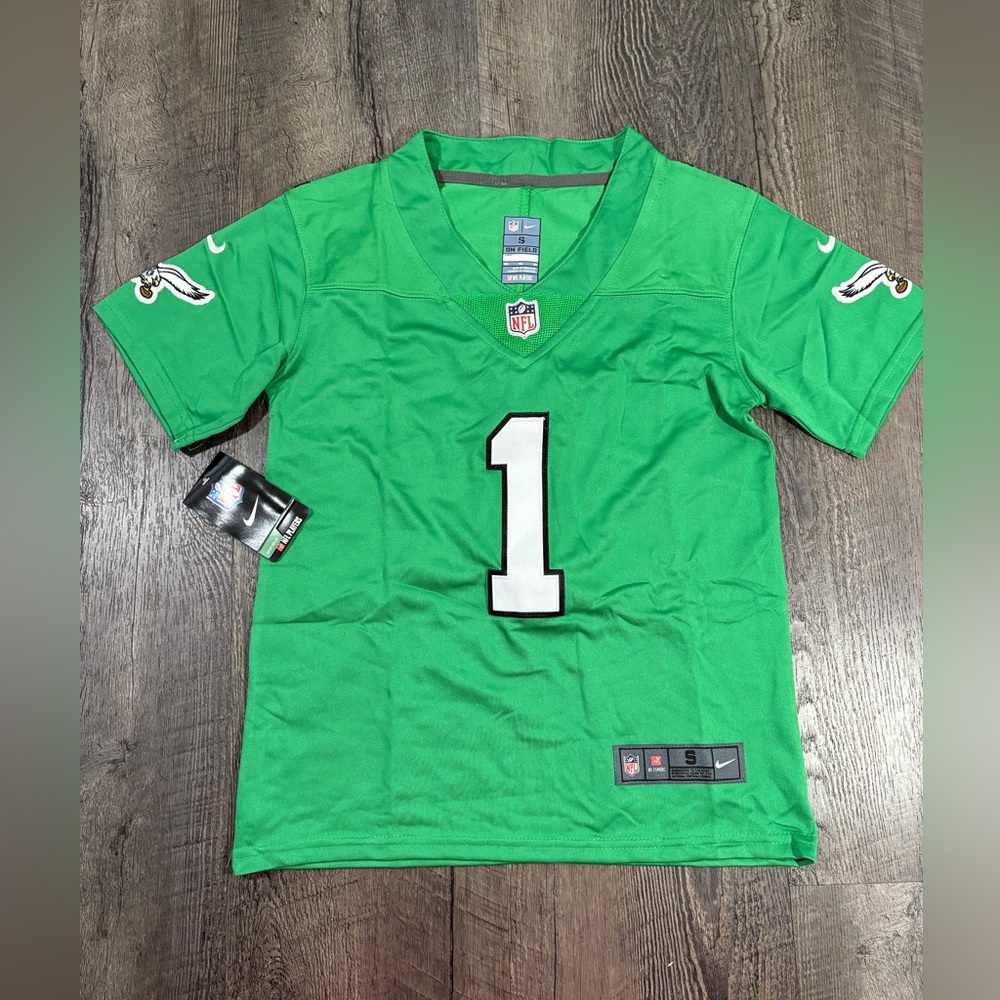 Nike Philadelphia Eagles Jalen Hurts #1 Kelly Green Youth Jersey